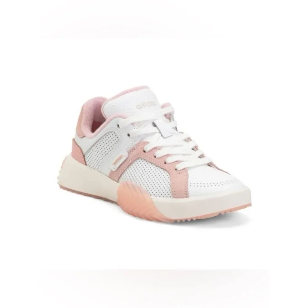 G/FORE White and Blush Pink Mesh Lace-Up Sneakers Size 9
